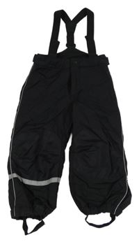 Černé šusťákové oteplovačky s odepínacími kšandami H&M