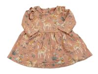 Ružové bavlnené šaty so zvieratkami Next