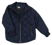 Tmavomodrá šusťáková prošívaná zimní bunda Name it