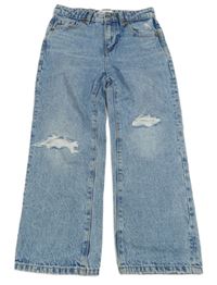 Světlemodré plísňové baggy rifle s kapsami Zara 