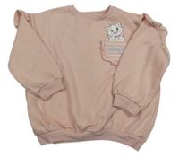 Broskvová oversize mikina s Marií a volánikmi George