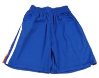 Safírové sportovní kraťasy s proužky 