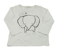 Nové - Bílé trko se slonem Next