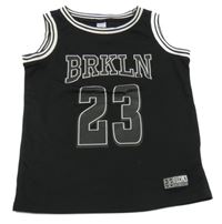 Černý basketbalový dres s číslom DopoDopo