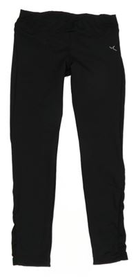 Čierne športové legíny s flitrami