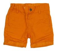 Oranžové plátěné kraťasy Blukids 