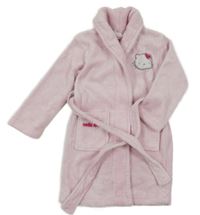 Světlerůžový chlupatý župan s Kitty 