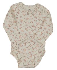 Pudrové květované body H&M