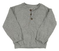 Sivá melírovaná oversize mikina s bodkami F&F