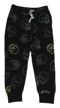 Černé tepláky s lebkami Primark