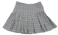 Čierno-bielo-zelená kockovaná skladaná sukňa Primark