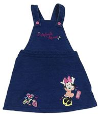 Tmavomodré teplákové šaty riflového vzhledu s Minnie Disney