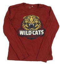 Vínové triko s tygrem a nápisem name it.