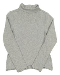 Sivý melírovaný rebrovaný rolák M&S