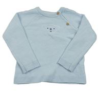 Světlemodrý melírovaný svetr s koalou F&F