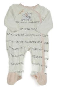 Bielo-tmavošedo-svetloružový vzorovaný zamatový overal s kočičkou Marií ORCHESTRA