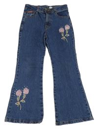 Modré flare rifle s růžemi a kamínky 