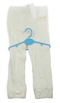 Nové - biele rebrované tepláky s nášivkou SHEIN