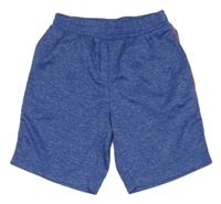 Modré melírované teplákové športové kraťasy amazon essetials