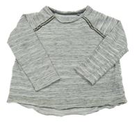 Sivo-biela melírovaná oversize mikina Next