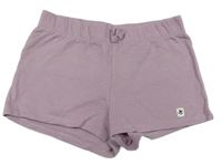 Fialové teplákové kraťasy s kvietkom H&M