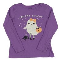 Fialové tričko s duchem H&M