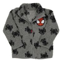 Sivá huňatá bunda so Spider-manem George