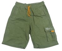 Khaki teplákové kraťasy s kapsou H&M