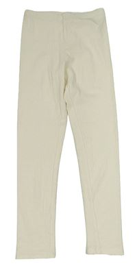 Smotanové rebrované legíny H&M