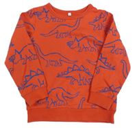 Červená mikina s dinosaurami M&S