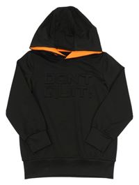 Čierna športová mikina s 3D nápisom a kapucňou Ergeenomixx