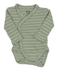 Zeleno-bílé pruhované žebrované zavinovací body C&A