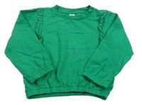 Zelená mikina s volánikmi Zeeman