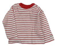 Bielo-červené pruhované tričko Kanz