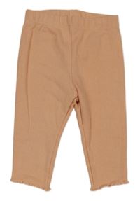 Meruňkové žebrované legíny