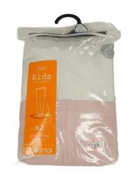 2x thermo kalhoty - bílé žebrované + růžové žebrované F&F