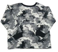 Sivo-čierna vzorovaná mikina s nápisom George