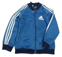 Petrolejová sportovní propínací mikina s logem Adidas