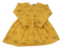 Okrové teplákové šaty s auty Next