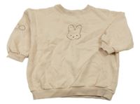 Béžová oversize mikina s králikom Next
