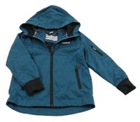 Petrolejová šusťáková jarní bunda s kapucí Dopodopo