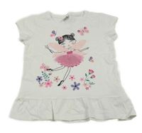 Bílé tričko s vílou Kiki&Koko