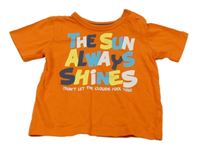 Oranžové tričko s nápisom C&A