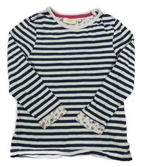 Tmavomodro-bílé pruhované triko Kids