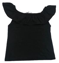 Čierny top s volánikmi M&S