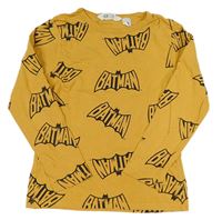 Okrové triko s nápisy - Batman H&M