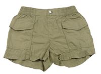Béžové plátěné kraťasy s kapsami H&M