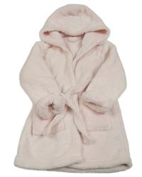 Světlerůžový chlupatý župan s kapucí Matalan