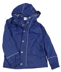 Tmavomodrá nepromokavá jarná bunda s kapucňou Lily & Dan