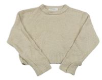 Pudrový crop svetr Zara